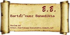 Bartánusz Benedikta névjegykártya